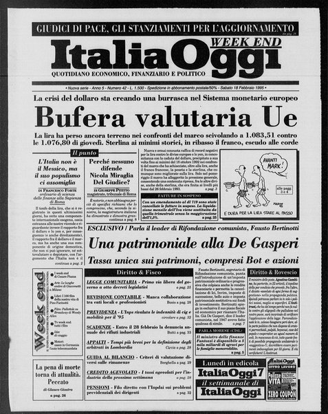 Italia oggi : quotidiano di economia finanza e politica